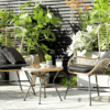 argos seats and table in garden