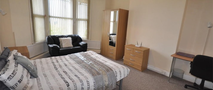 bedroom in uk's biggest student house