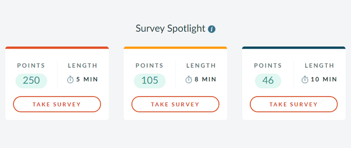 branded surveys selection of three surveys