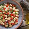 bean salad on plate