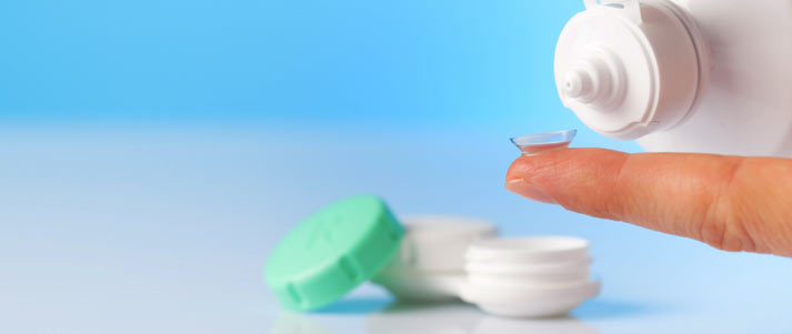 contact lens case and fluid