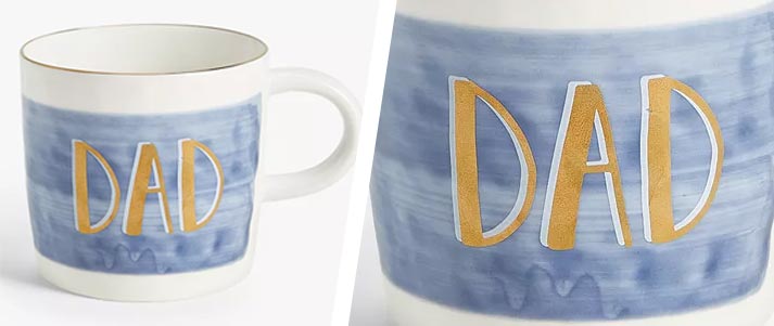 mug with dad written on it