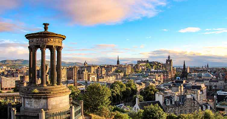 Edinburgh city skyline