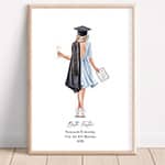 Personalised graduation art print