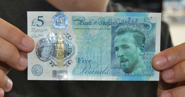 Harry Kane five pound notes
