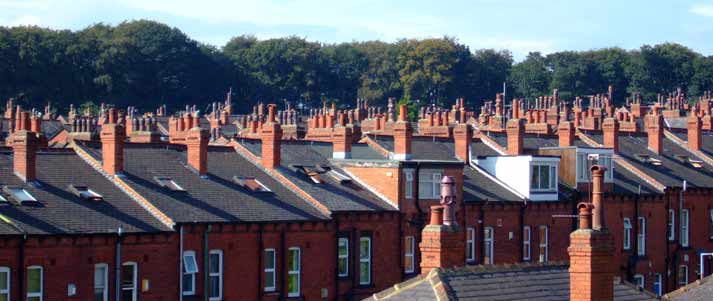 roofs of terraced houses