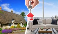 Pretty cottage and city apartment with house keys