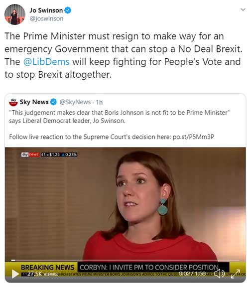 Jo Swinson on Twitter