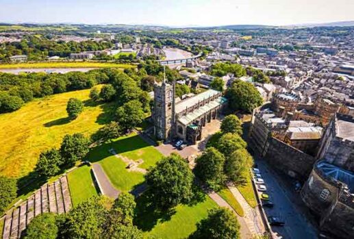 Lancaster City aerial view
