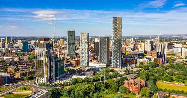 Manchester city skyline