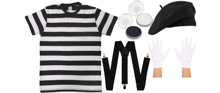 mime fancy dress costume