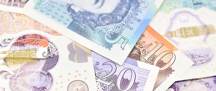 British Money pound notes