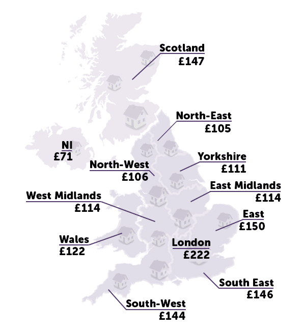 Student rent cost map