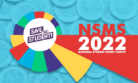 Pound Notes และข้อความที่บอกว่า 'NSMS 2022 การสำรวจเงินนักเรียนแห่งชาติ'