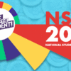 the words "NSMS 2026 – National Student Money Survey" written on a graph, over a background image of coins with a blue filter