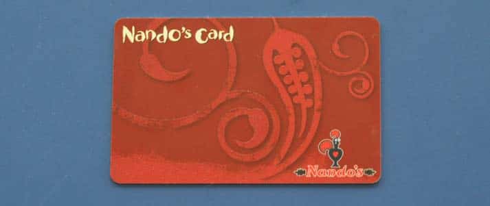 Nando's loyalty card