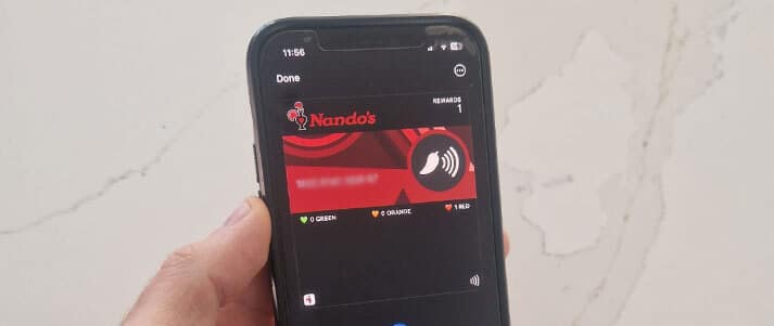 Nando's Reward Card app
