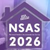 Purple house icon with "NSAS 2026 - National Student Accommodation Survey" written inside