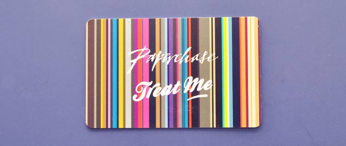 Paperchase Treat Me card