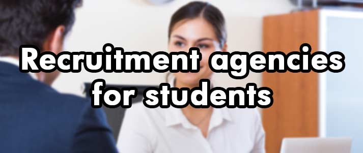 words recruitment agencies for students written over recruiter