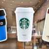 caffe nero, starbucks and costa reusable coffee cups