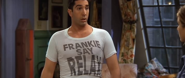 Frankie say relax t-shirt ross from friends