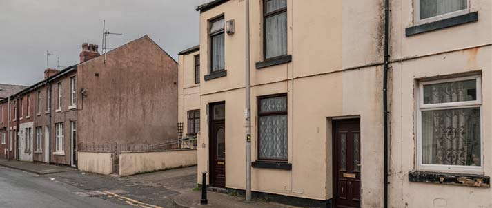 run down terraced houses