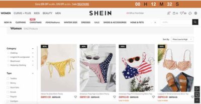 SHEIN Sale on Website