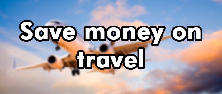save money on travel on picture of airplane