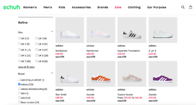 Schuh Imperfects Website