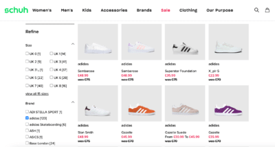 schuh imperfections website