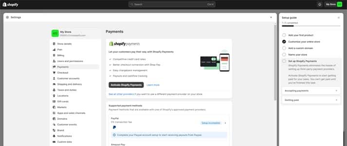 Shopify payment options