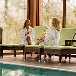 Two women enjoying a spa day