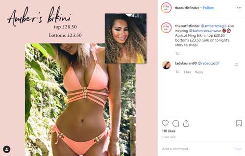 The Outfit Finder Instagram Amber bikini