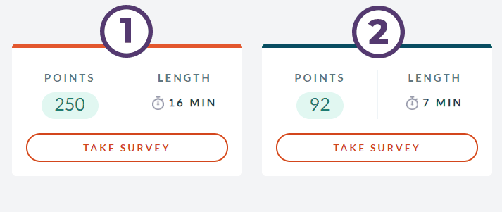 two different surveys on branded surveys