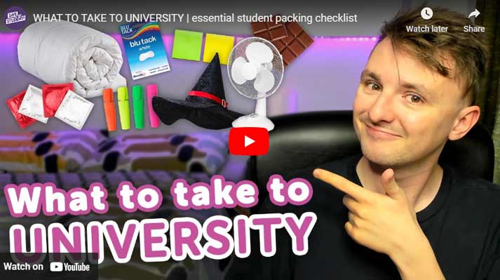 what to take to university youtube video