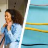 woman sat at desk and cables in internet router