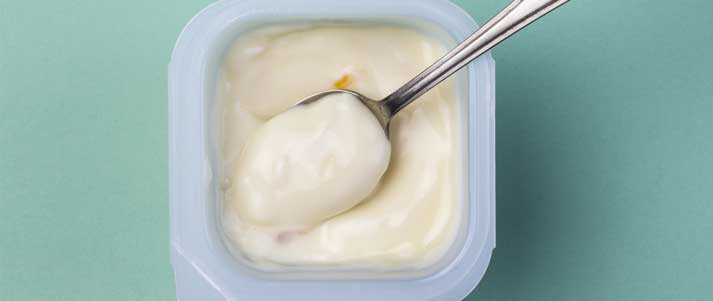 yoghurt pot with spoon