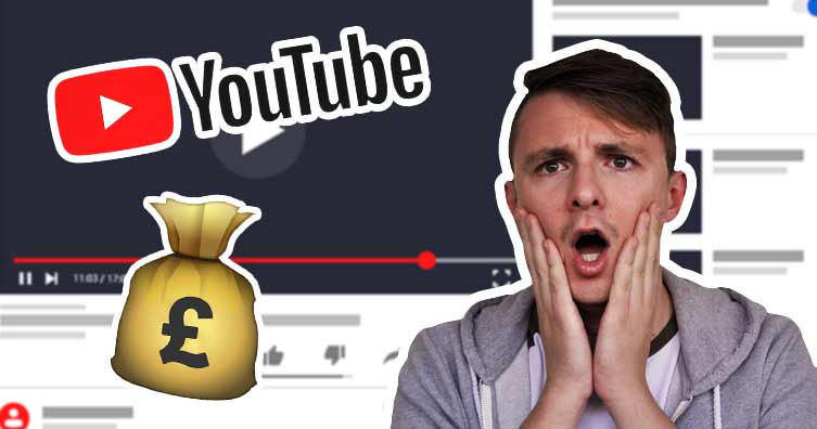 shocked man in front of YouTube and cash emoji