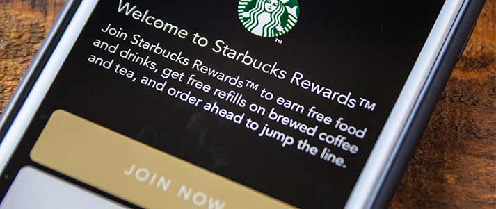 phone starbucks rewards app screen