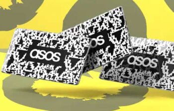 three asos gift cards yellow background
