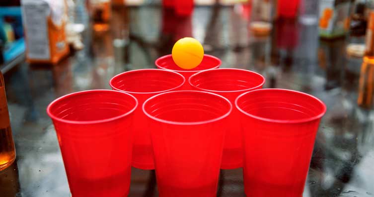 beer pong drinking game