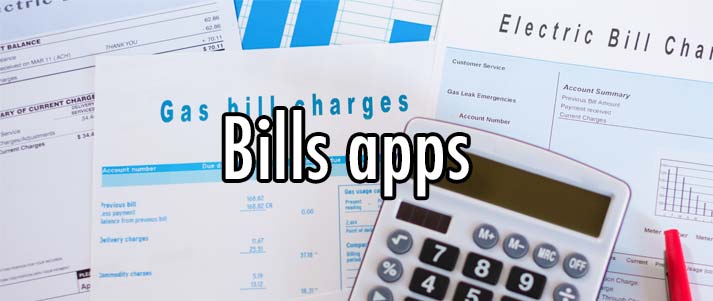 Bills apps on picture of bills
