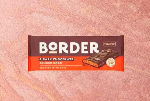 border dark chocolate ginger biscuit bars