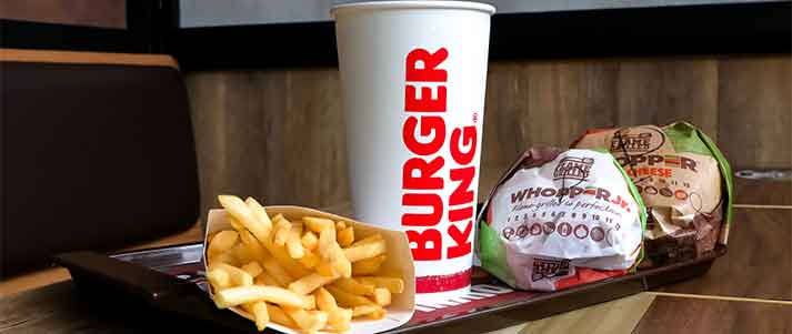 burger king burgers on tray with fries