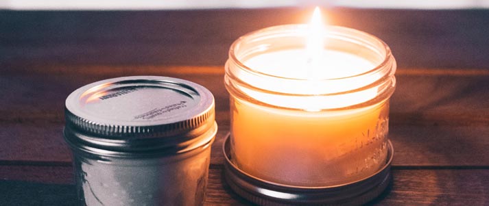 lit candle