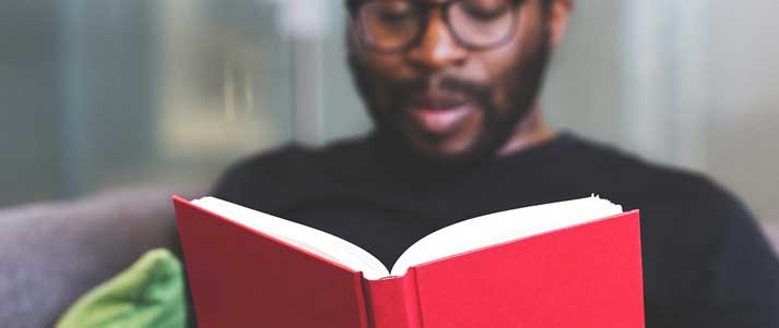 Student reading