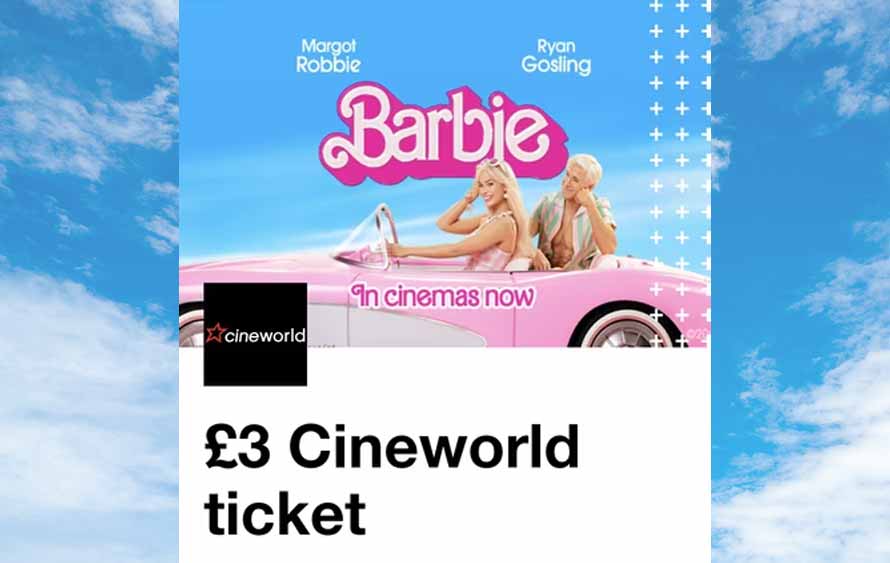 £3* cinema tickets Save the Student