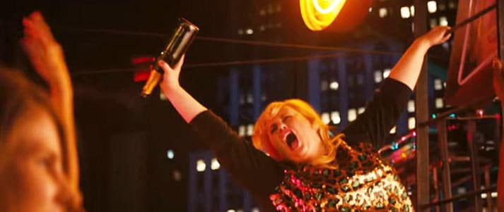 Rebel Wilson with a bottle of wine