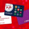 wayfair, british pub card and virgin experience days e-gift cards